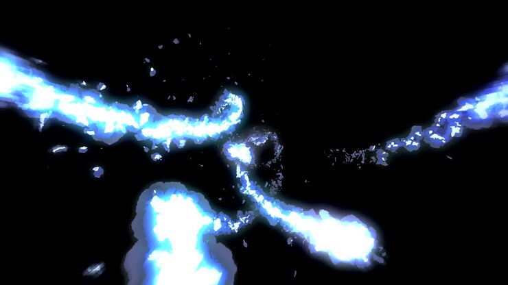 Animazione di nuvole di vapore. Animazione di fumo bianco in stile cartone animato, sfondo in loop con nebbia
