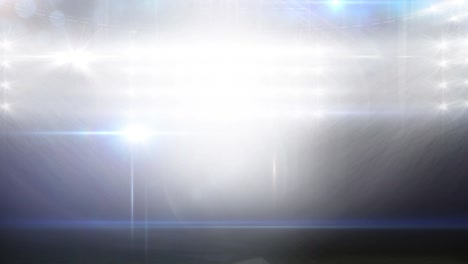 animación de luces en movimiento borrosas y puntos de luz bokeh en un estadio deportivo iluminado