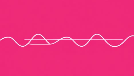 dynamic wave form animation showcasing fluid motion and vibrant colors with a bright pink background and continuous line structure for visual engagement