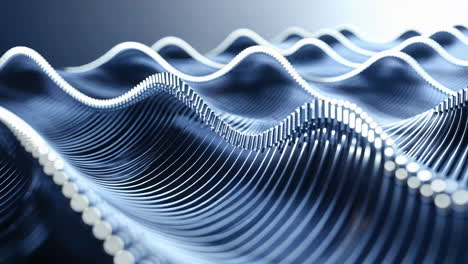 abstract blue wave pattern with glowing lines
