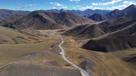 road trip, driving on lindis pass scenic highway