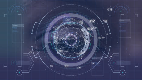 animation of scope scanning and data processing over grid