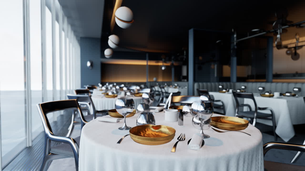 현대적인 레스토랑 인테리어 디자인