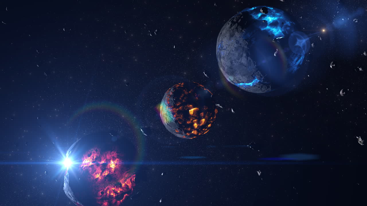 Planets and Asteroids in Space