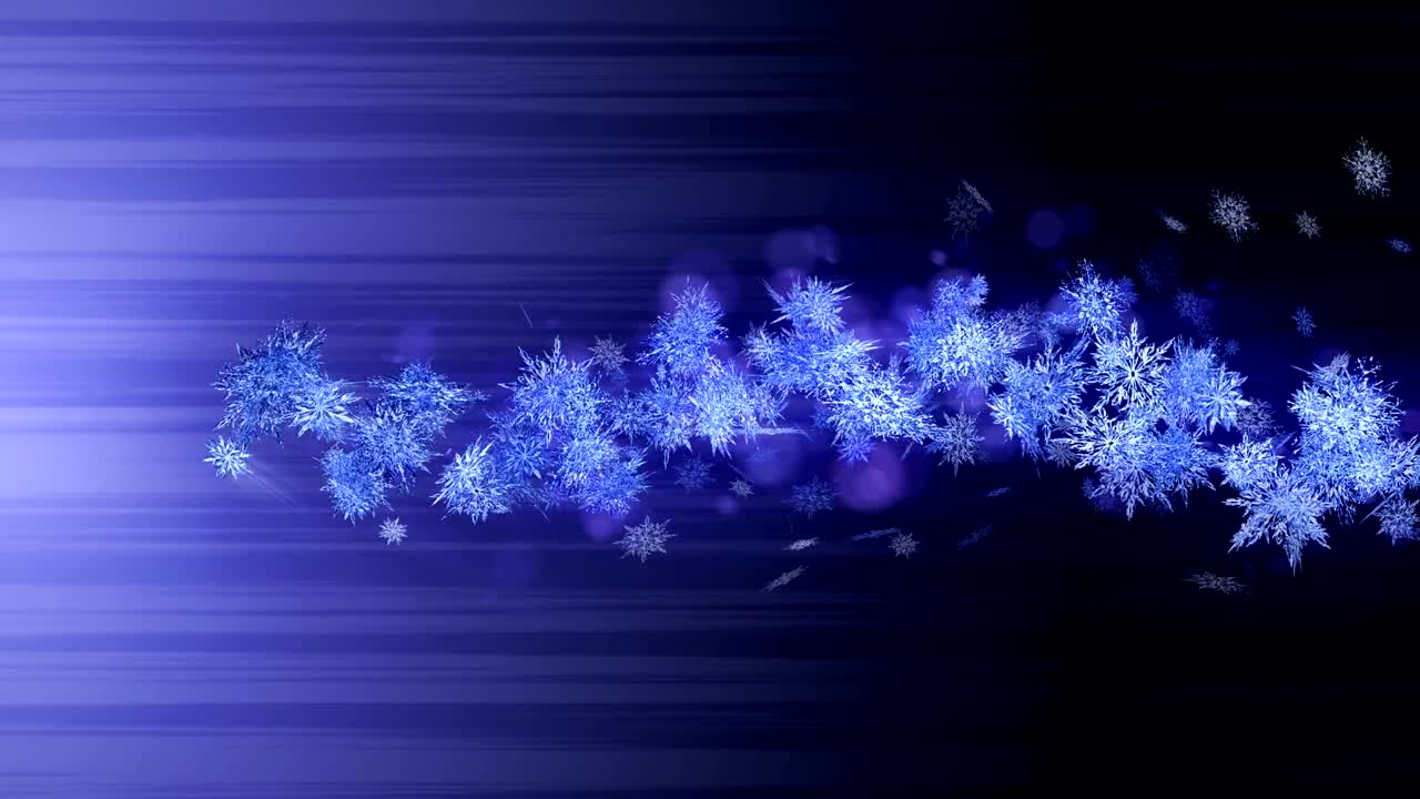el símbolo del invierno brillante con los copos de nieve de belleza. vórtice de la nieve de giro. patrón de invierno. la belleza bailando copos de neve. animación de bucle abstracto.