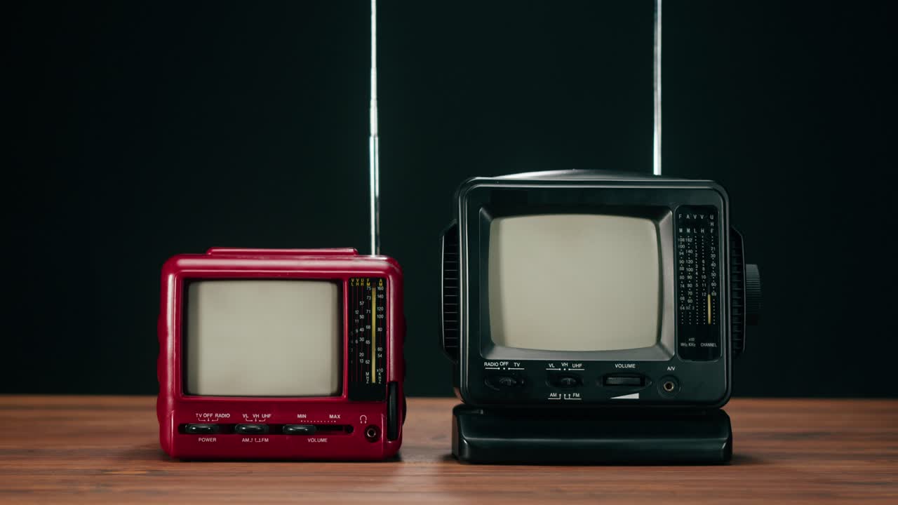 Two Retro Portable Televisions