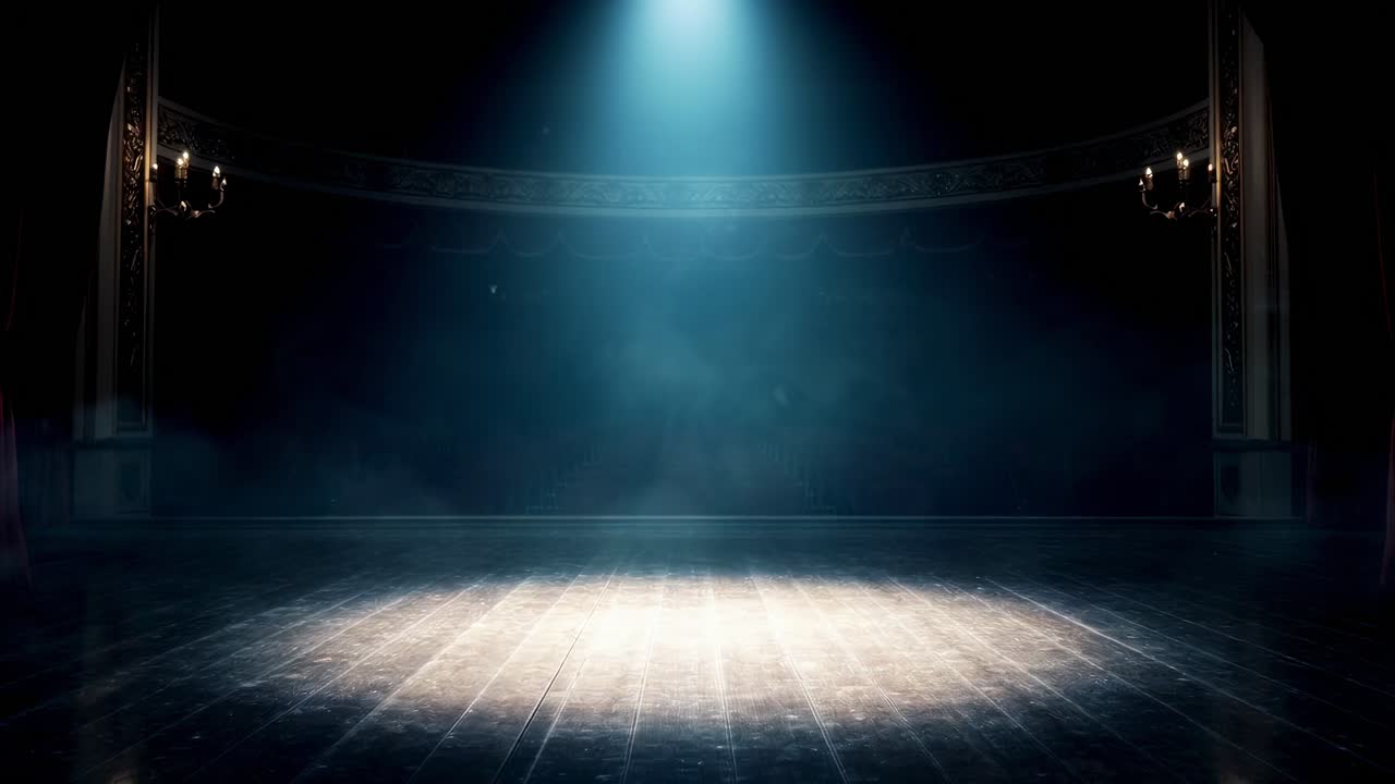 Et dramatisk scenelys fra en lav engel, perfekt som teatralsk videobaggrund