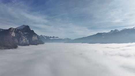 Walensee's-Nebelmeer:-Alpine-Serenity---aerial-view-above-the-clouds