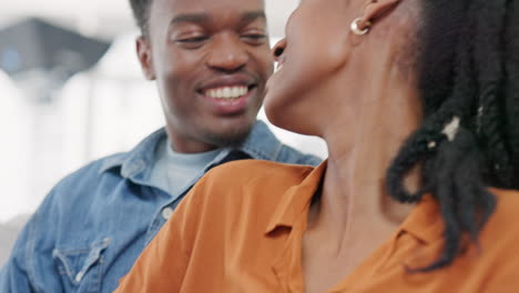 laptop, credit card and black couple online