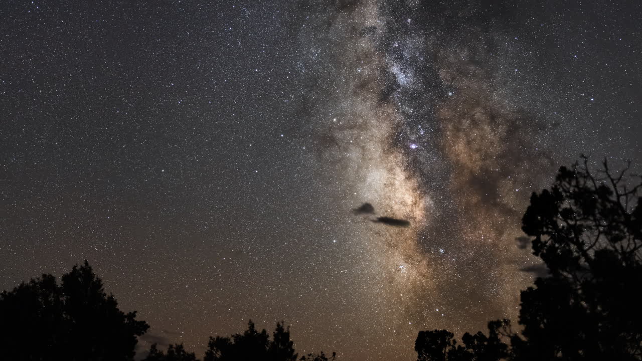 Timelapse of Glowing Stars Drifting Slowly Through a Breathtaking Night Sky