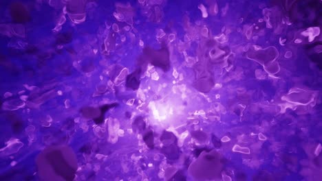 abstracto violeta profundo fractal burbujas de agua que se forman - fondo en bucle sin fin