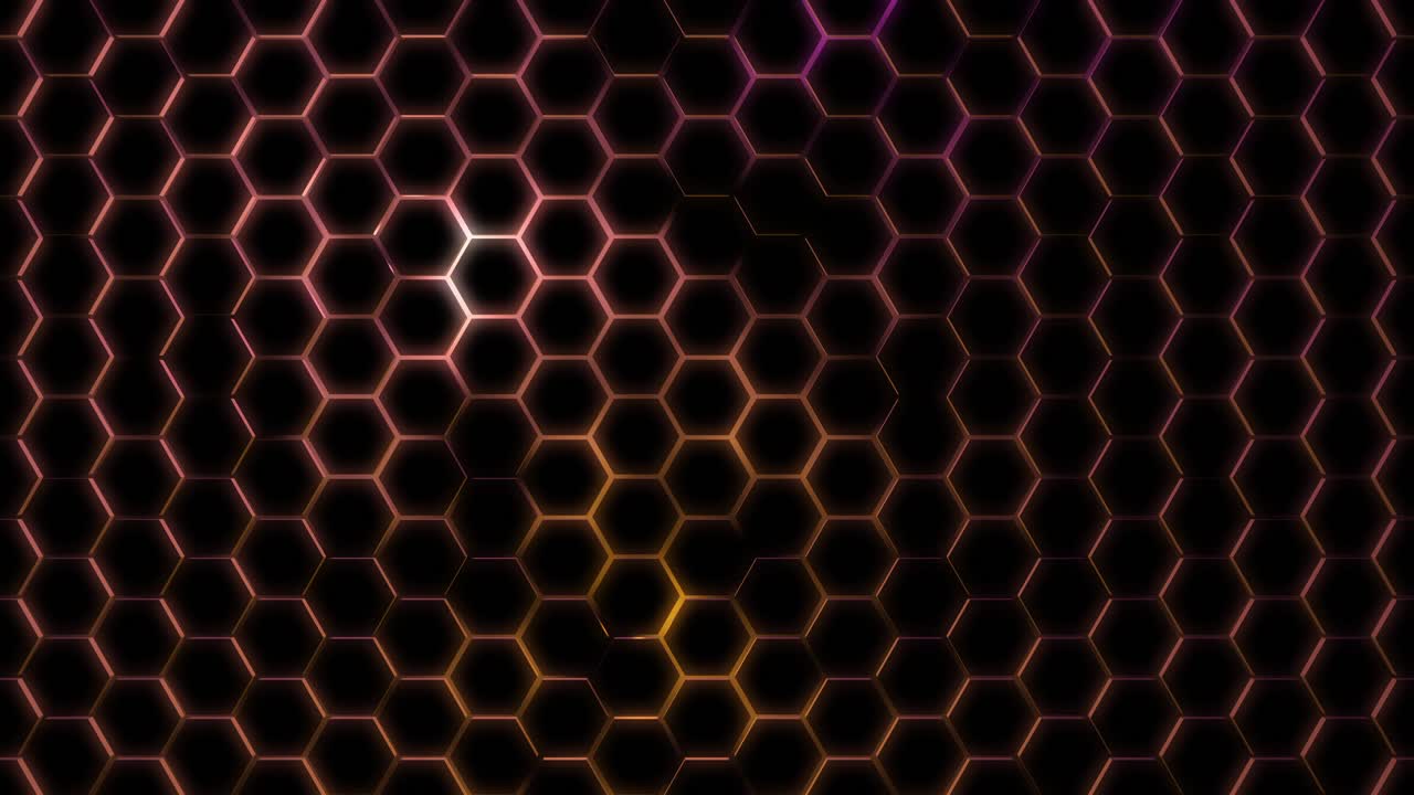 Dynamic graphic background moves in honeycomb pattern abstract design digital art vibrant colors