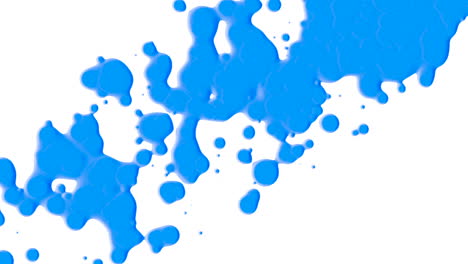 flowing abstract liquid blue splashes spots on white gradient