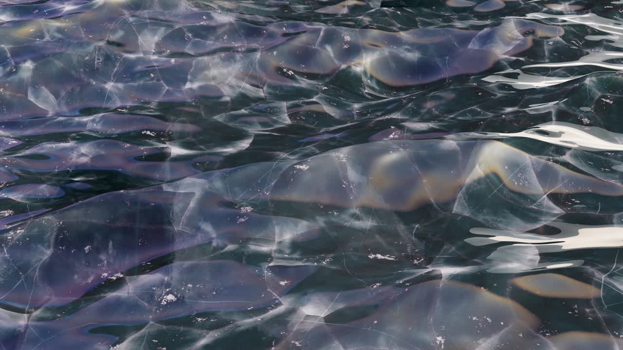 спокойные безмятежные океанские волны катятся по волнам - потрясающий повторяющийся бесконечный бесшовный цикл