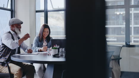 Business-people,-laptop-or-documents-in-diversity