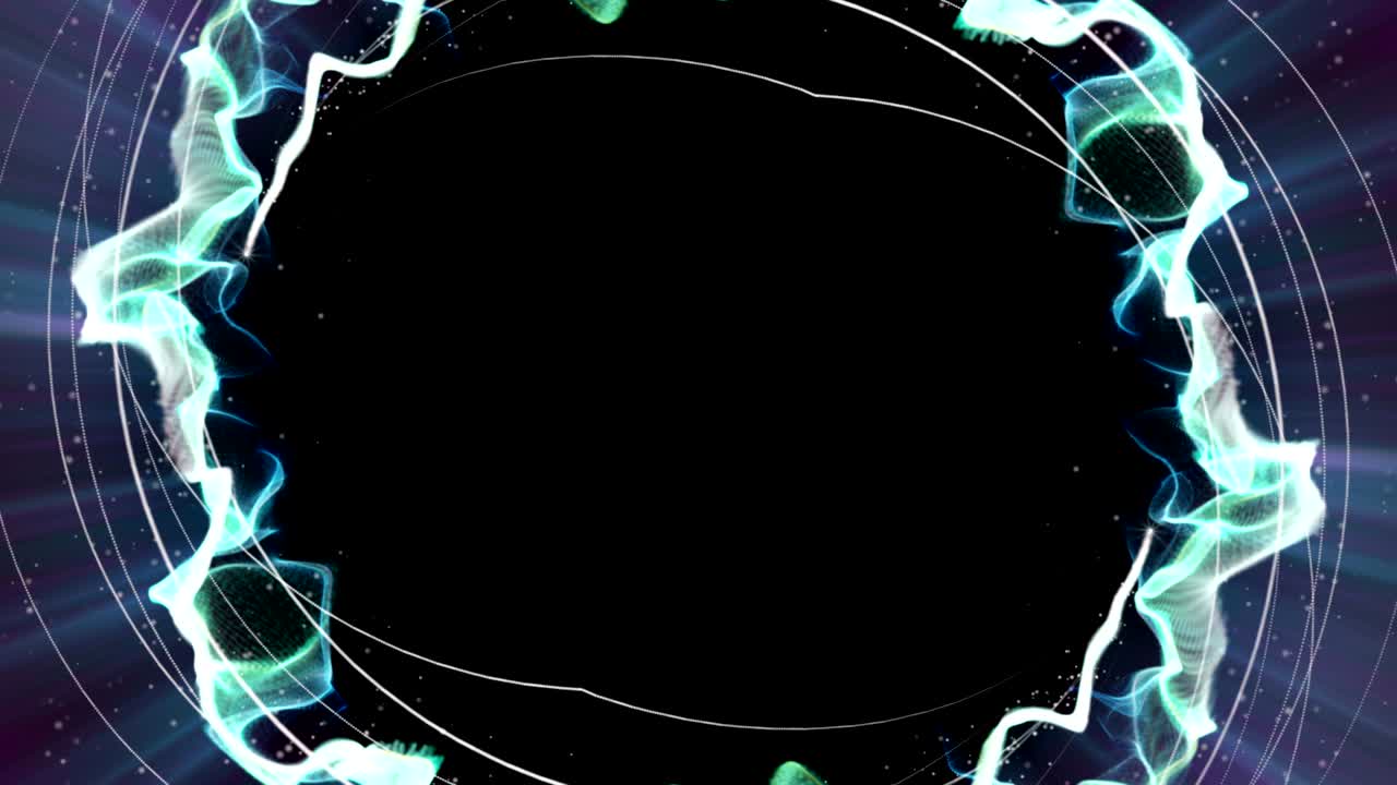 las partículas mágicas anillo fondo abstracto, animación, renderización, bucle