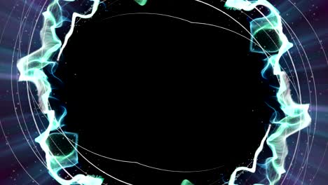 las partículas mágicas anillo fondo abstracto, animación, renderización, bucle