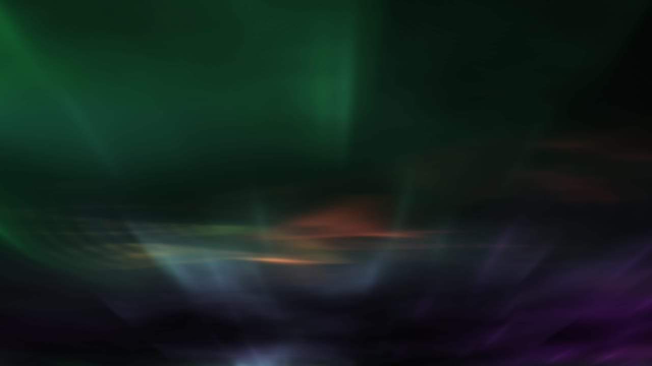 animación digital de las luces cósmicas de la aurora moviéndose sobre el fondo del cielo nocturno