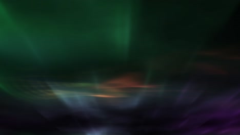 animación digital de las luces cósmicas de la aurora moviéndose sobre el fondo del cielo nocturno