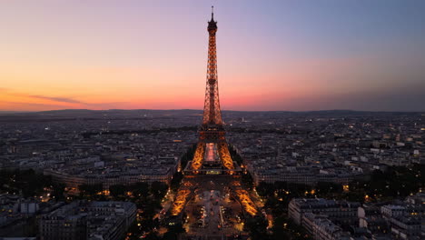 eiffel tower at sunset