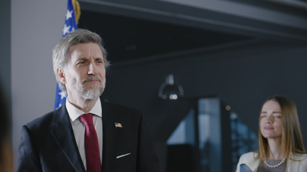 Press Conference with Politician