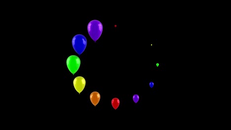 balloons form a loading circle