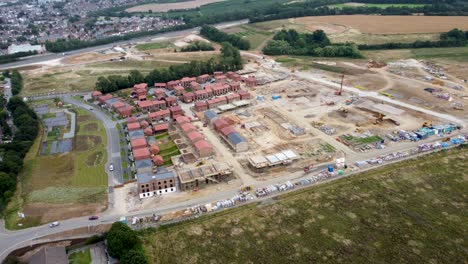 los campos de sajonia urbanización en construcción en canterbury, kent