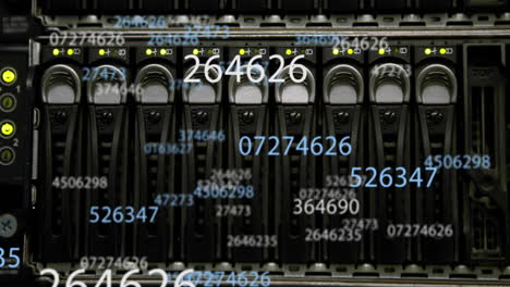 animación del procesamiento de datos científicos en la sala de servidores