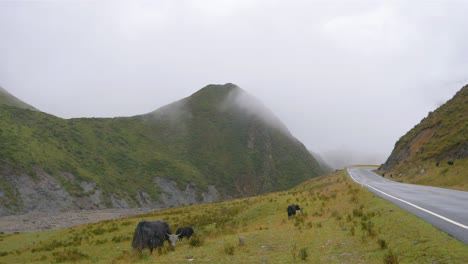 landscape view of laji mountain cloudy day in qinghai province china