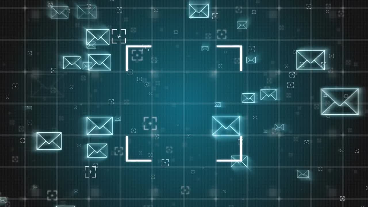 icono de mensaje y buscador de vista cuadrada