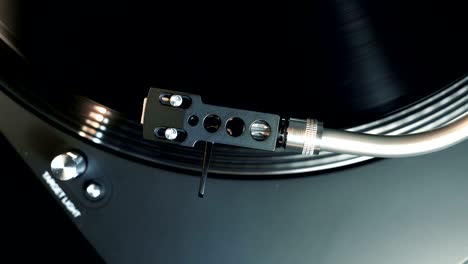 putting the needle on a vinyl record