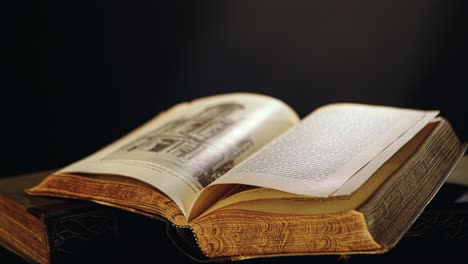 antique open book