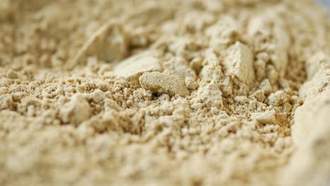 close-up of a pile of ground spices or flour