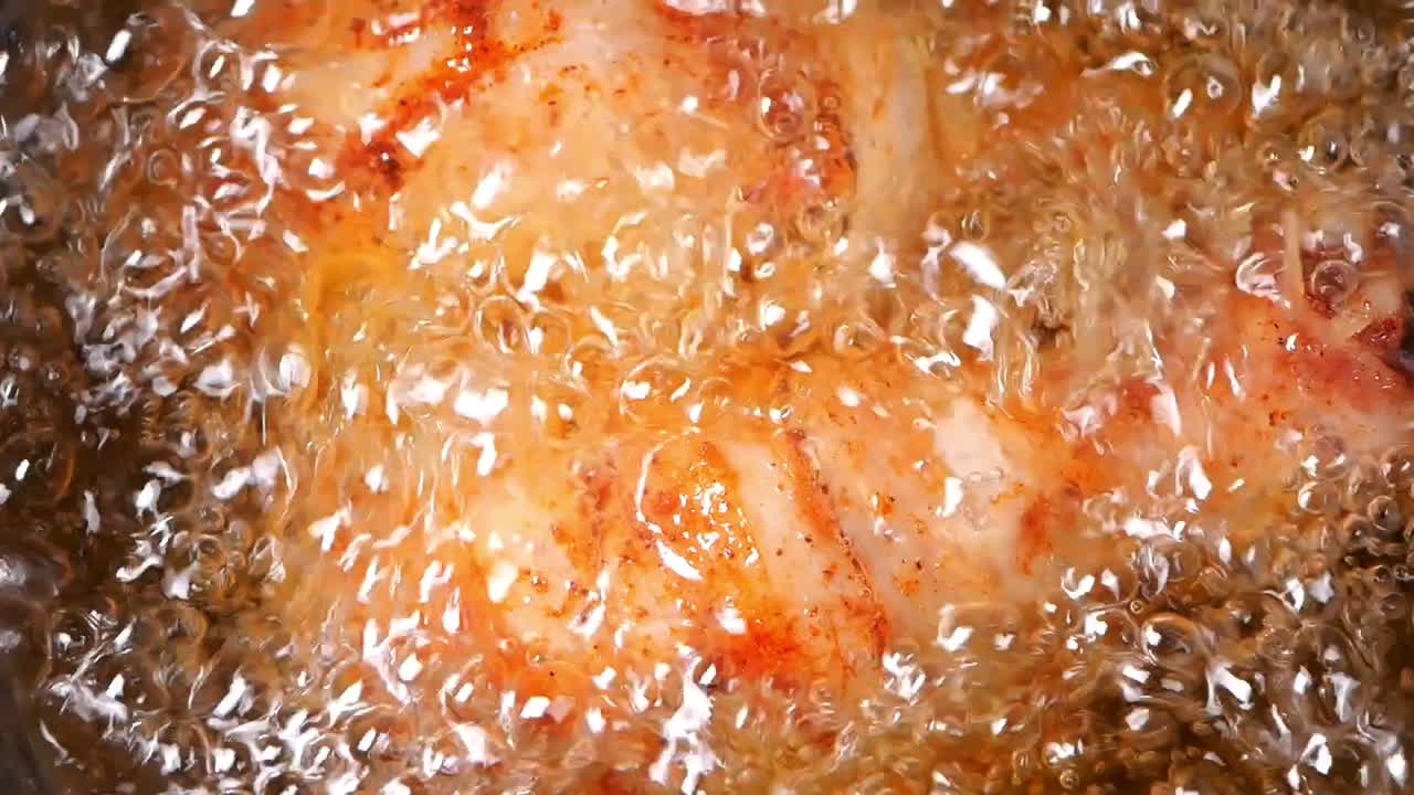 Chicken Frying in Oil