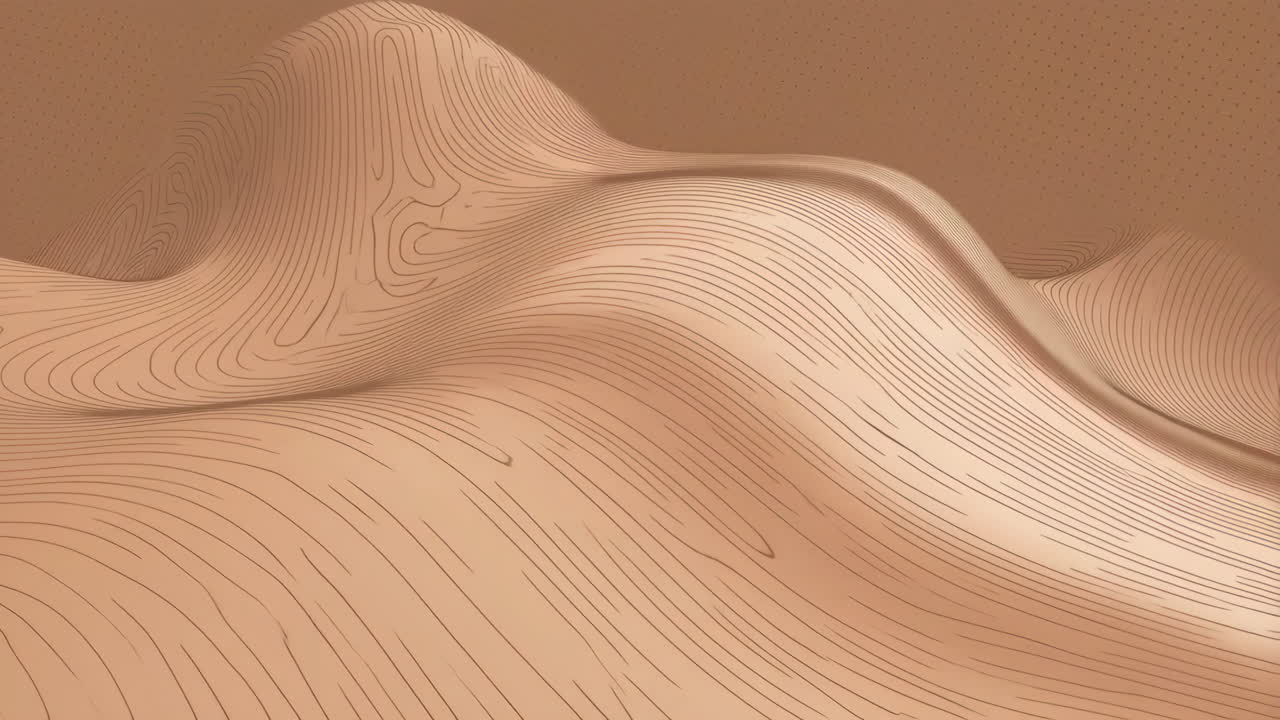 Abstract Topographic Lines in Brown Tones
