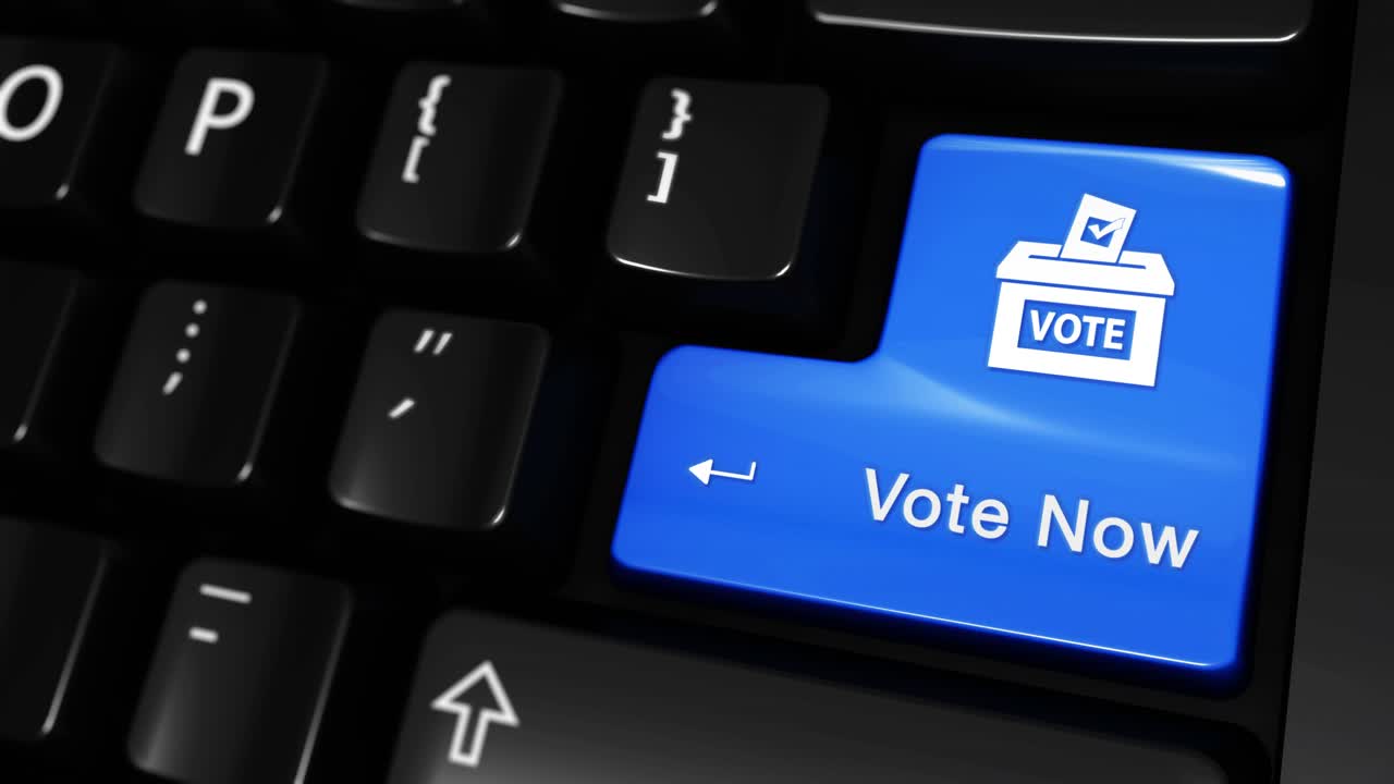 Vote Now Button on a Computer Keyboard
