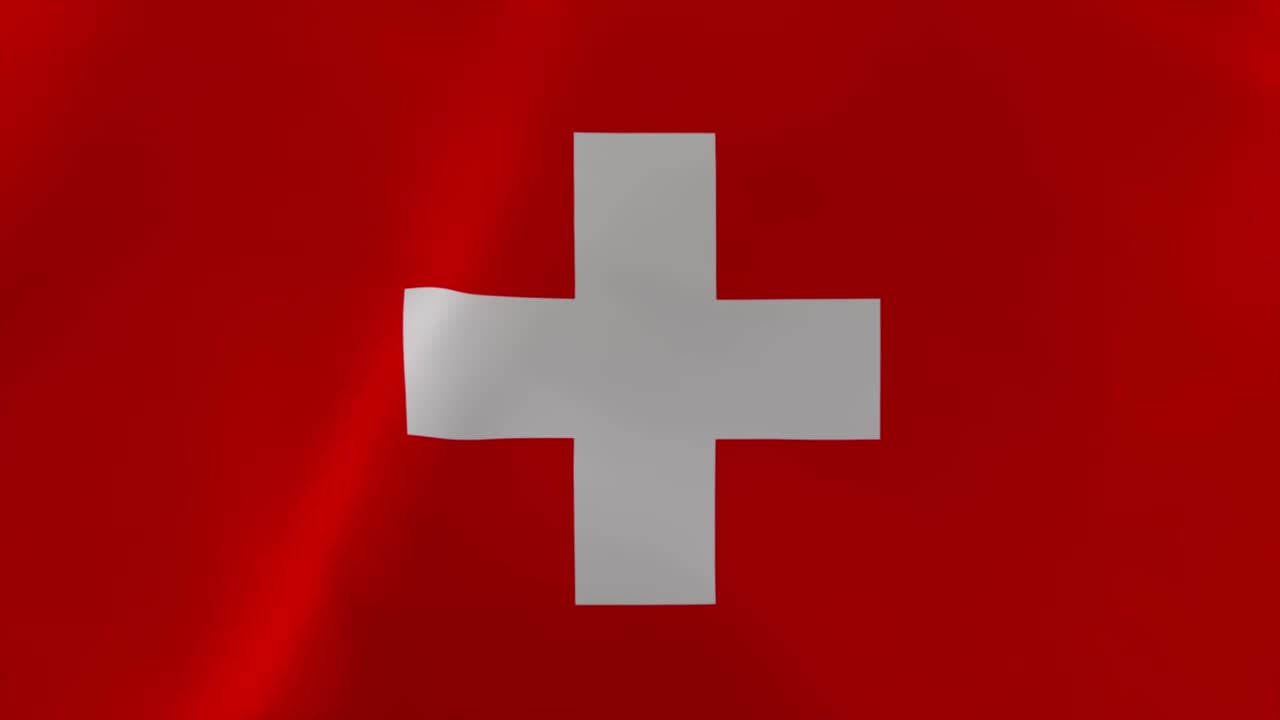 Switzerland Waving Flag Animation 4K Moving Wallpaper Background