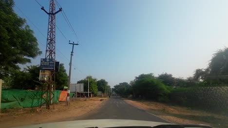 parque nacional anthambore safari road sawai madhopur en rajasthan coche pov largo