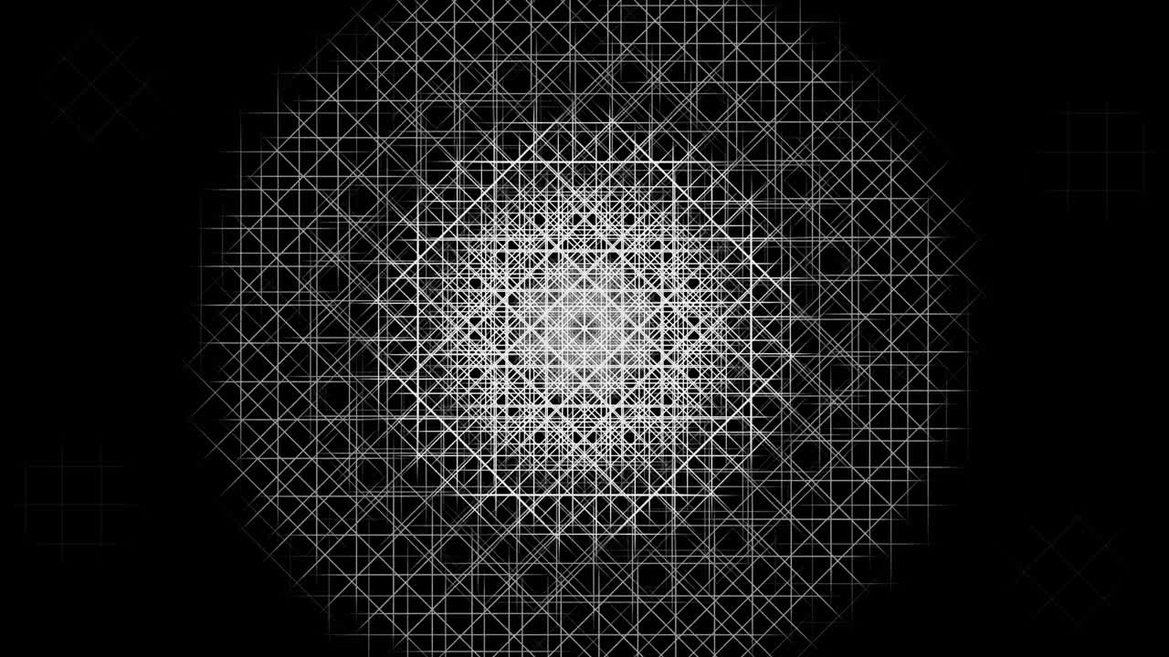 Monochrome Illustration animation, black and white background