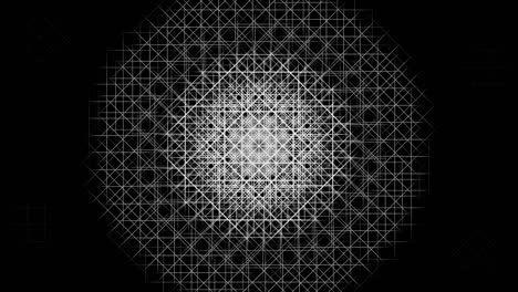 monochrome illustration animation, black and white background
