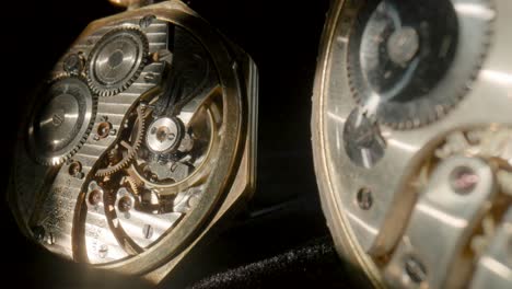 close-up of intricate antique pocket watch mechanisms