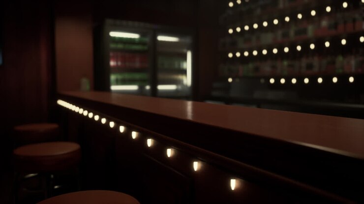 Interni di lusso vintage di un vecchio bar