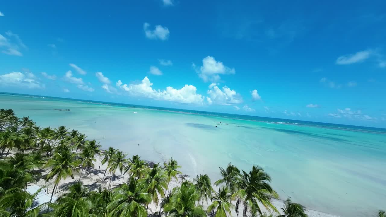 La spiaggia tropicale di Maragogi, in Alagoas, in Brasile