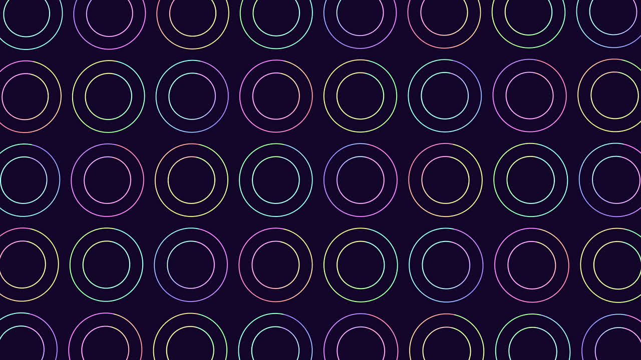 patrón de círculo colorido sobre fondo oscuro - diseño dinámico y simétrico