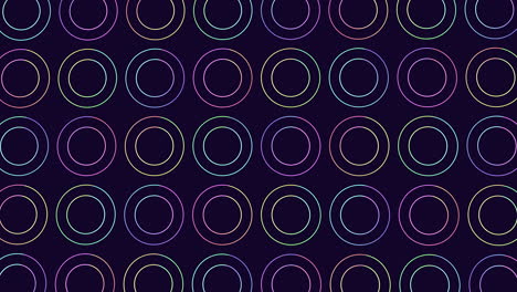 patrón de círculo colorido sobre fondo oscuro - diseño dinámico y simétrico