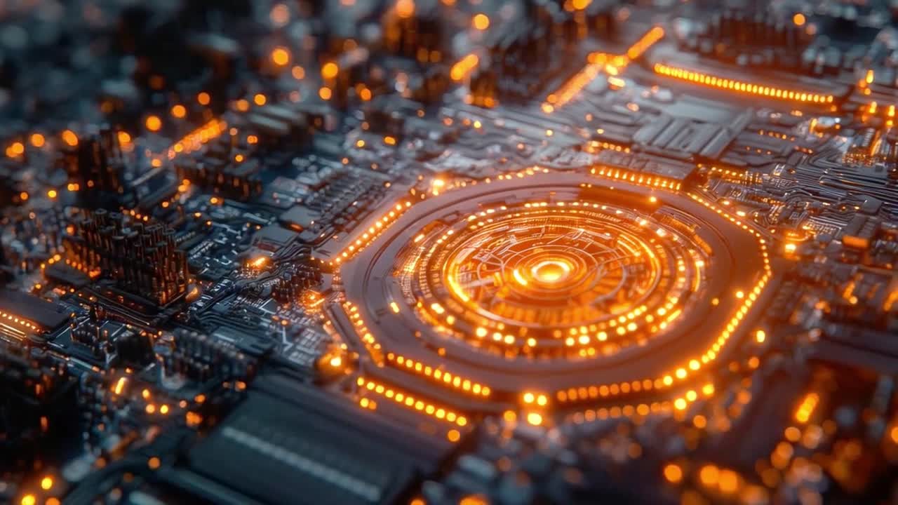 Futuristic Circuit Board Technology