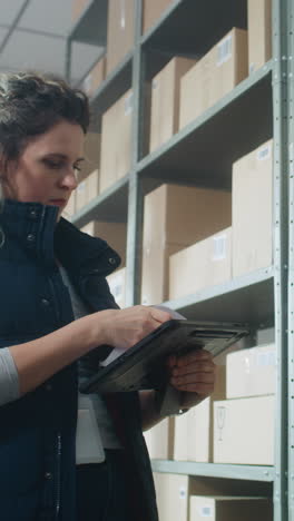 warehouse worker scanning inventory