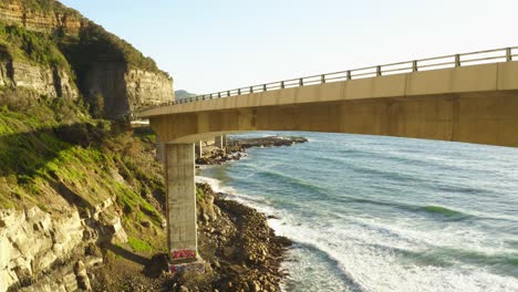 sea cliff bridge along the coast of new south wales, australia