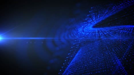 onda de partículas futuristas flotando en el ciberespacio fondo de animación 4k