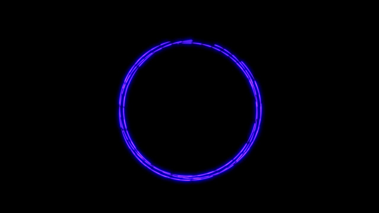 인기 있는 네온 무 패턴: 네온 움직이는 윤을 가진 2d 기하학 모양, 4k 비디오